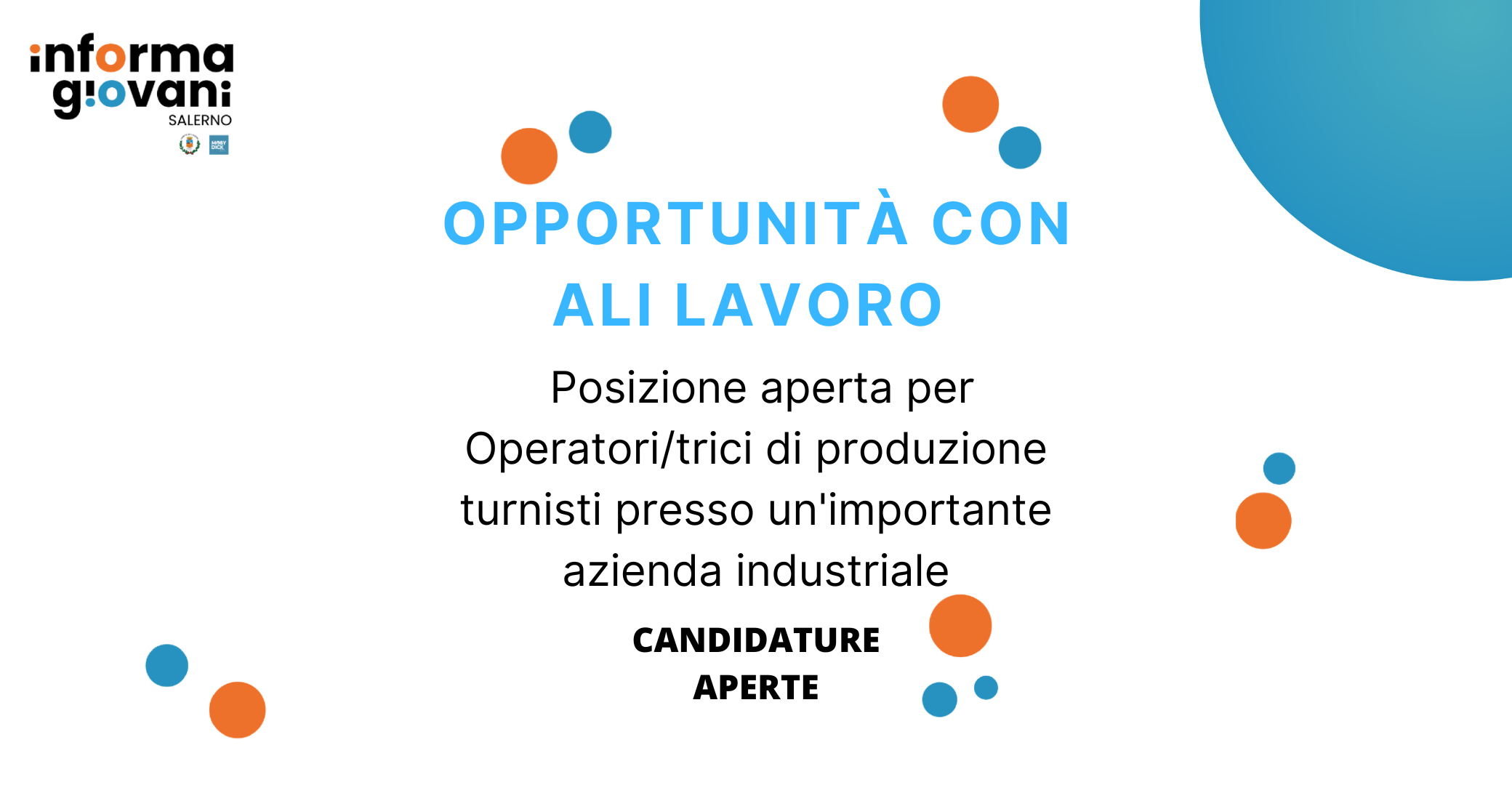 OPPORTUNITÀ CON ALI LAVORO 