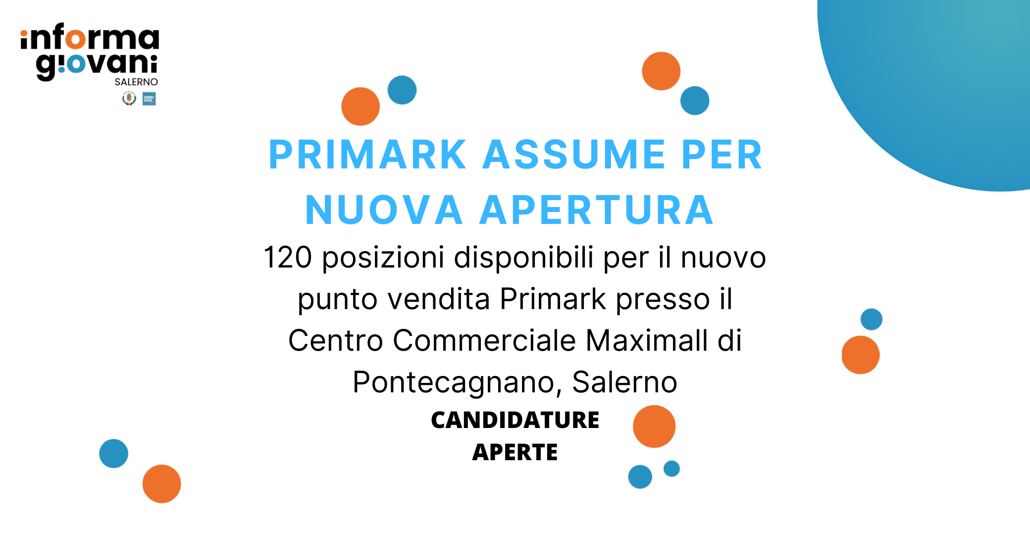 PRIMARK ASSUME PER NUOVA APERTURA 