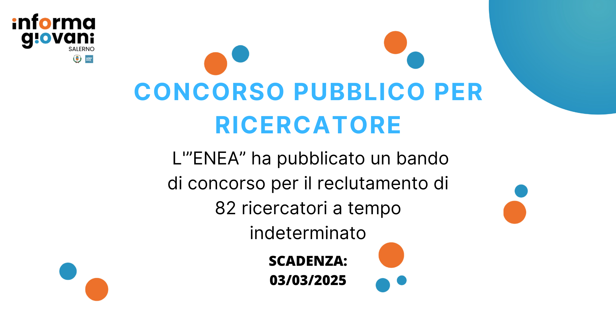 CONCORSO PUBBLICO PER RICERCATORE